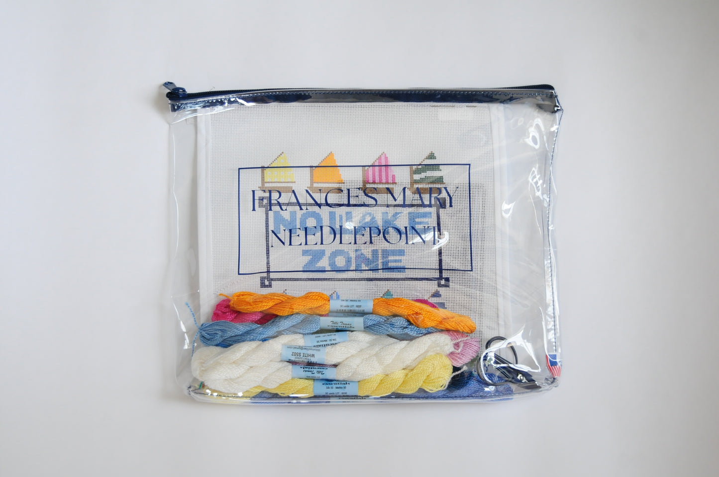 FRANCES MARY NEEDLEPOINT VINYL PROJECT BAG