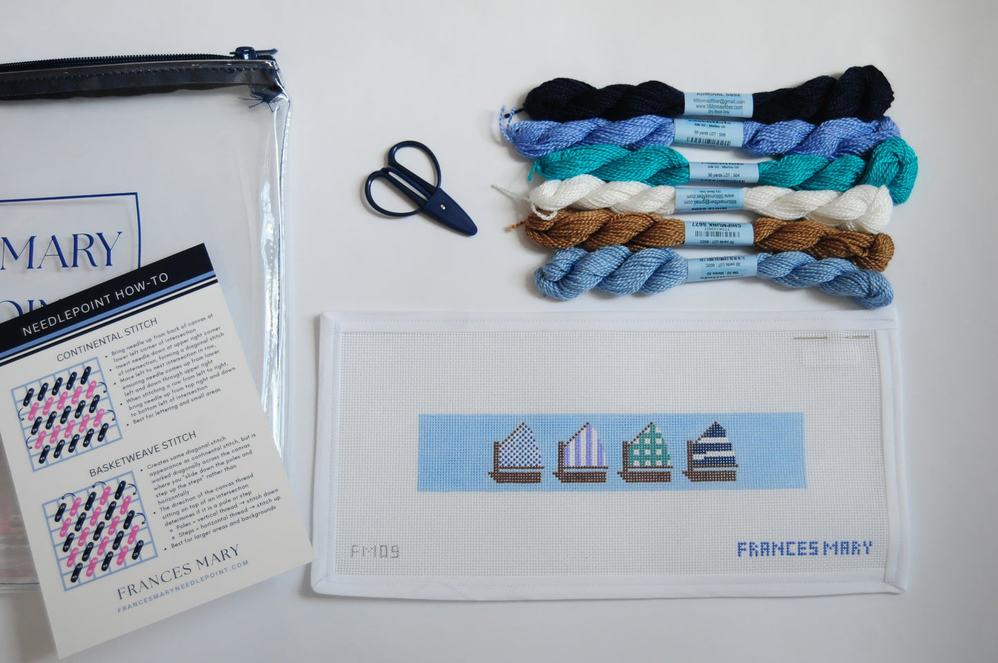 Sailboat Key Fob Needlepoint Kit