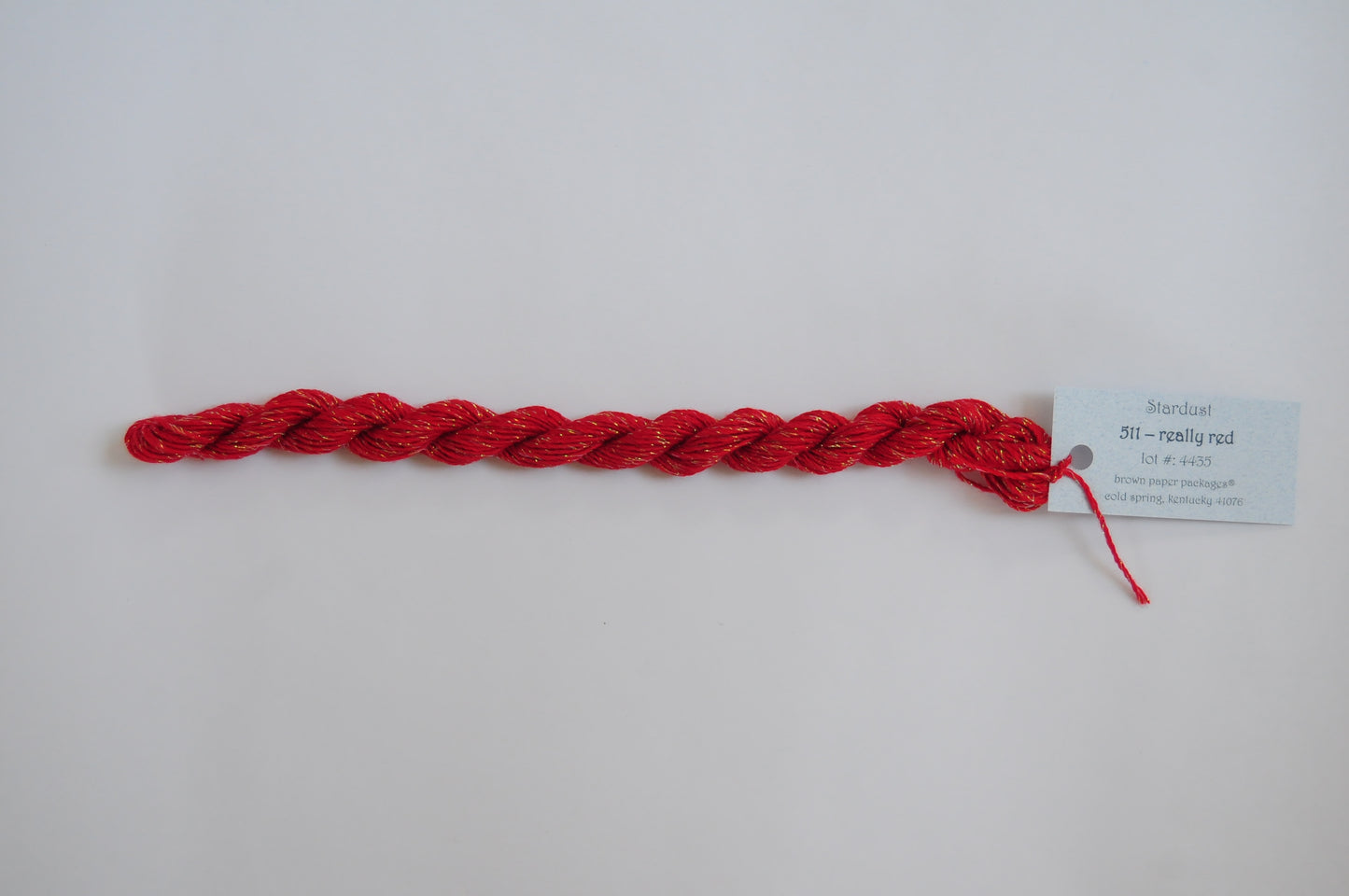 Silk & Ivory Stardust Skein - Really Red 511