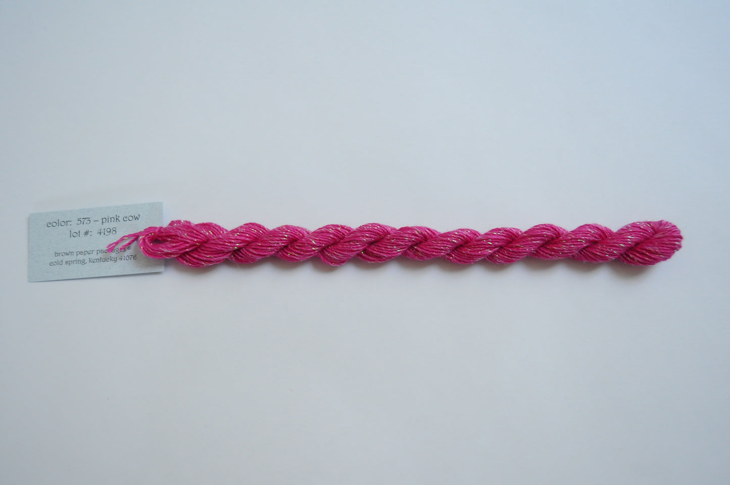 Silk & Ivory Stardust Skein - Pink Cow 573