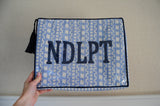 Beth Ladd Large NDLPT Project Bag - Blue Ikat