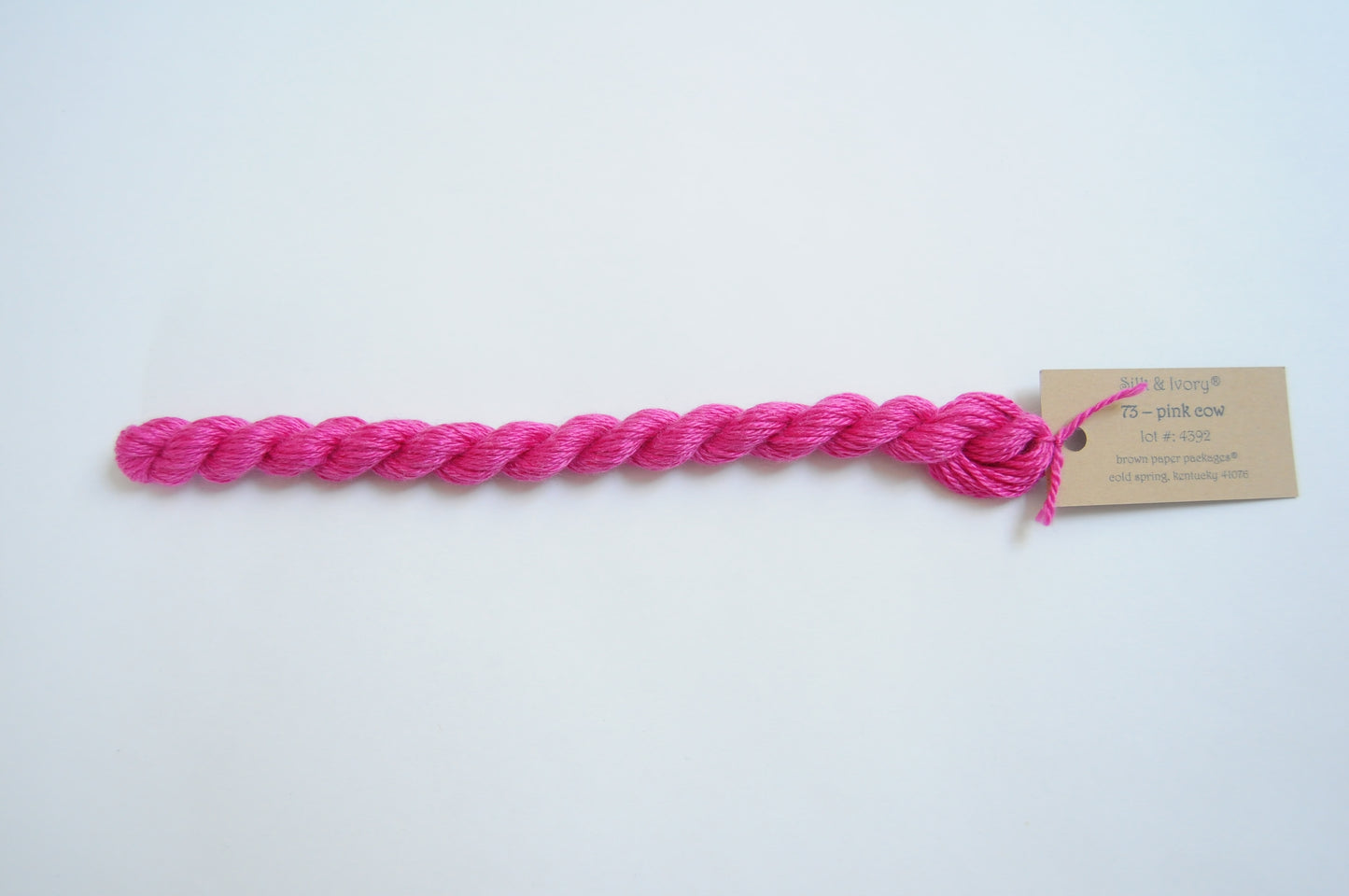 Silk & Ivory Skein - Pink Cow 073