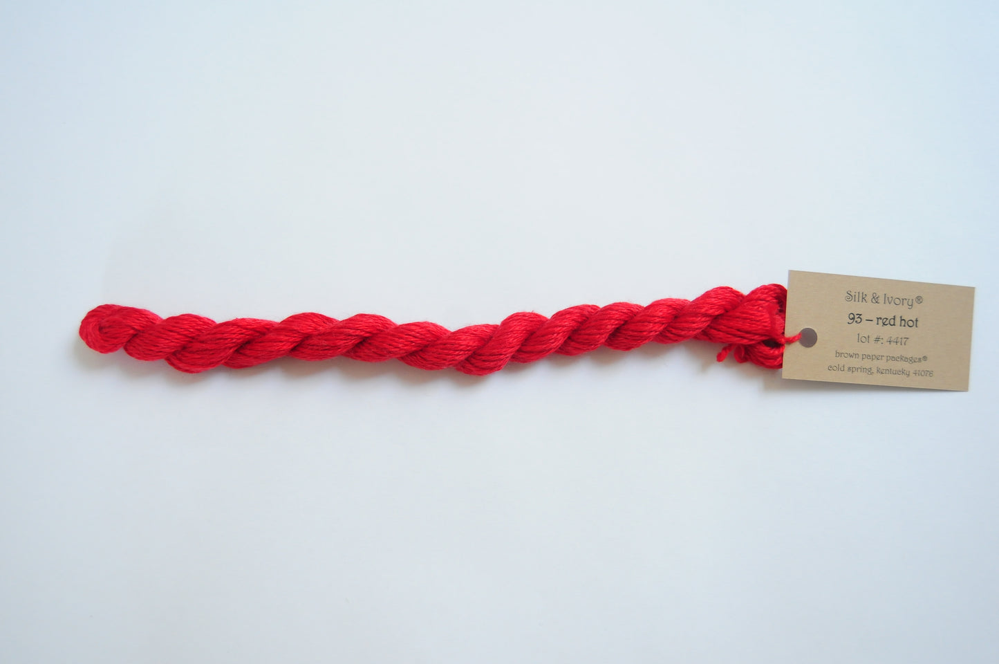 Silk & Ivory Skein - Red Hot 093