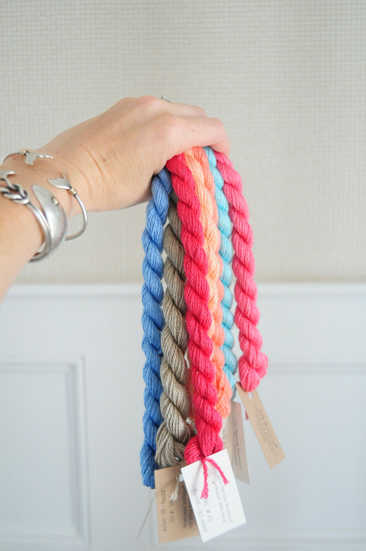 hand holding fibers