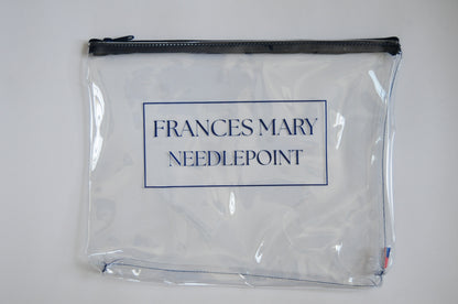 FRANCES MARY NEEDLEPOINT VINYL PROJECT BAG