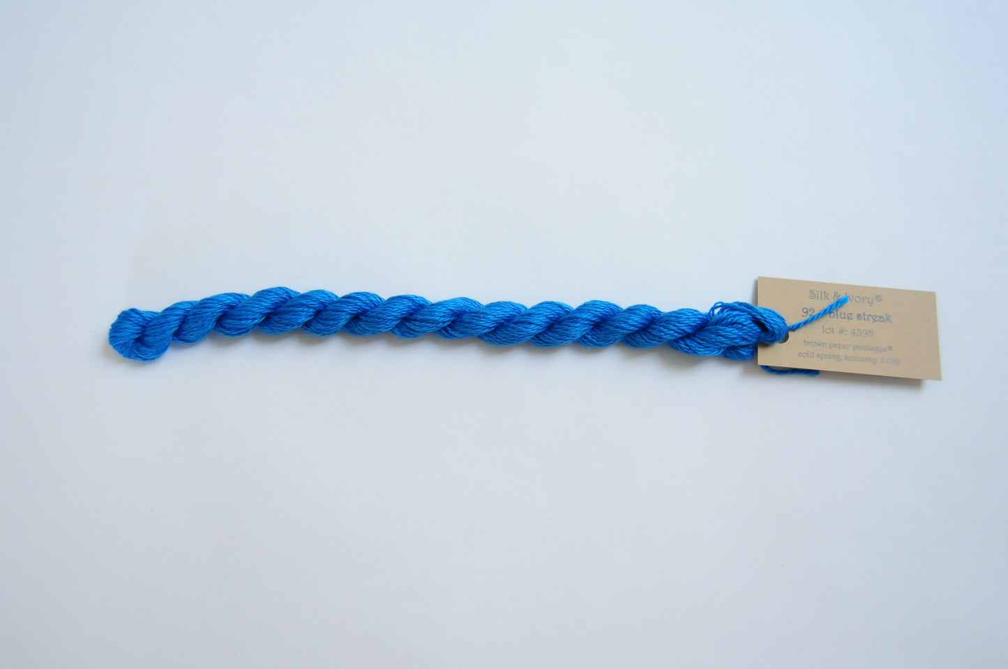 Silk & Ivory Skein - Blue Streak 092