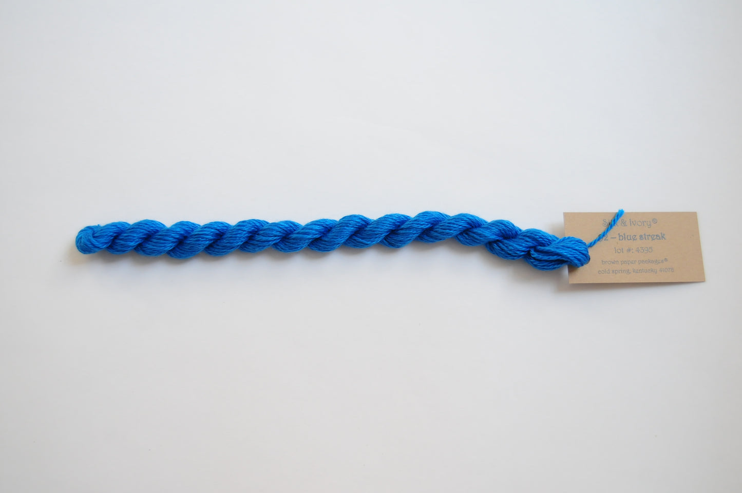 Silk & Ivory Skein - Blue Streak 092