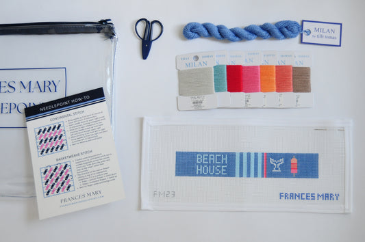 Beach House Key Fob Needlepoint Kit