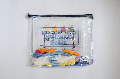 FRANCES MARY NEEDLEPOINT VINYL PROJECT BAG