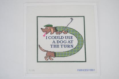 DOG AT THE TURN