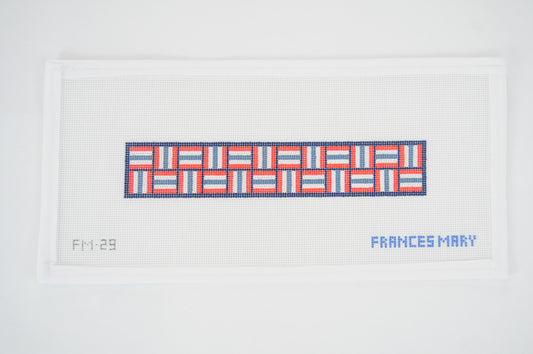 BASKETWEAVE KEY FOB (RED)