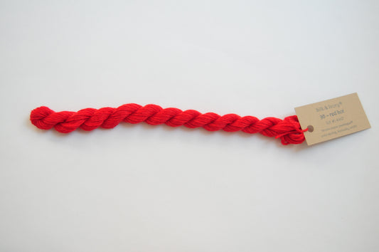 Silk & Ivory Skein - Red Hot 093