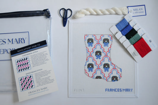Scallop Wreath Mini Stocking Needlepoint Kit