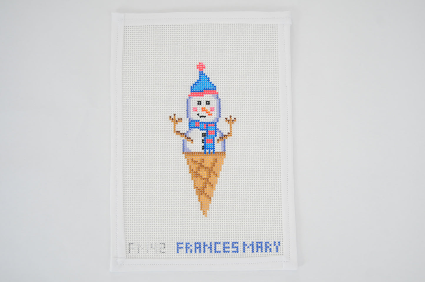 STUDIO SALE (IMPERFECTION) - ICE CREAM SNOWMAN (BLUE)