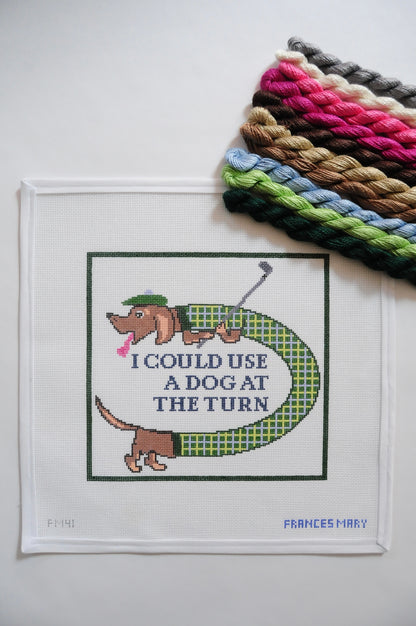 DOG AT THE TURN