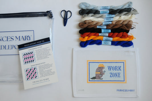 Work Zone Beaver Needlepoint Kit