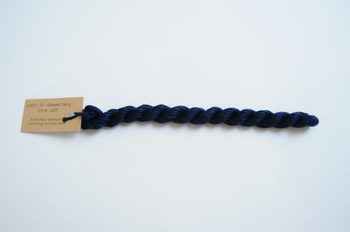 Silk & Ivory Skein - Classic Navy 010