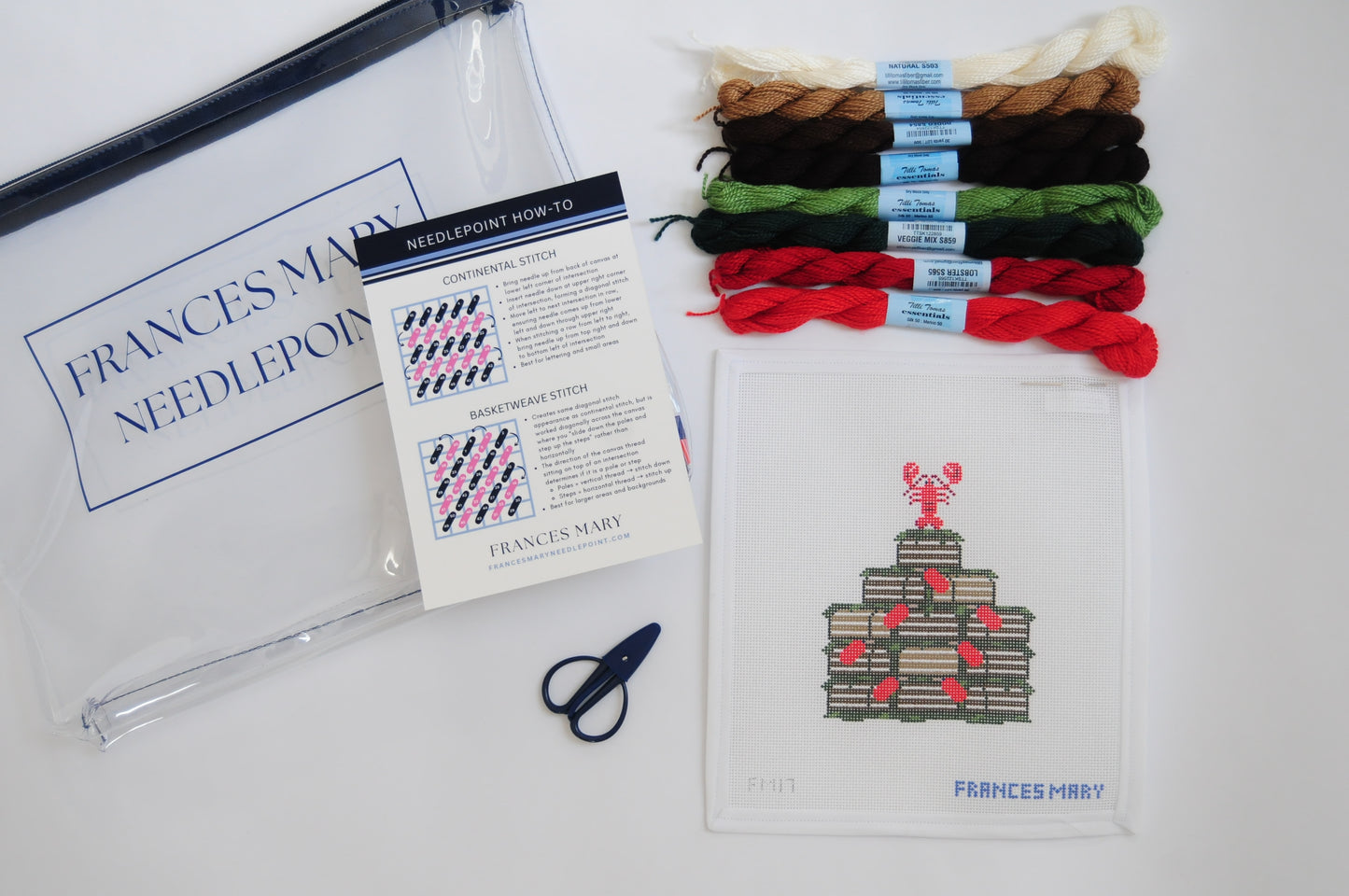 Lobster Trap Tree Needlepoint Kit