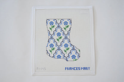 SCALLOP HYDRANGEA MINI STOCKING