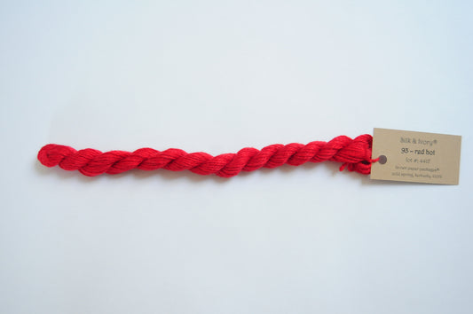 Silk & Ivory Skein - Red Hot 093