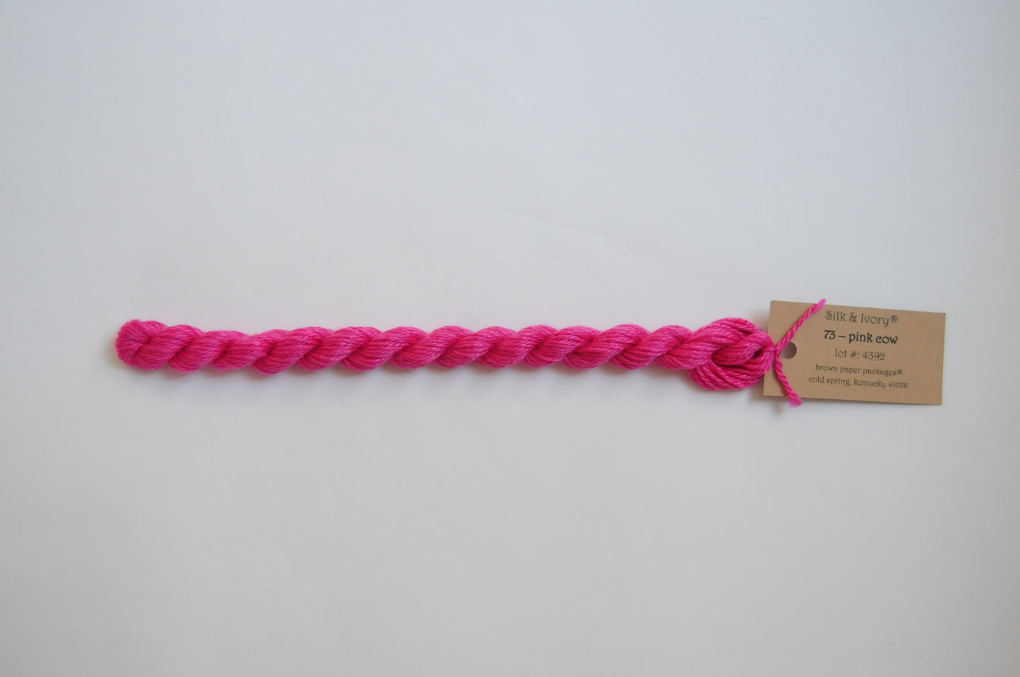 Silk & Ivory Skein - Pink Cow 073