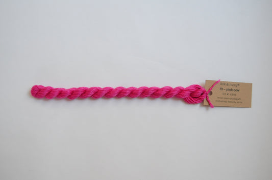 Silk & Ivory Skein - Pink Cow 073