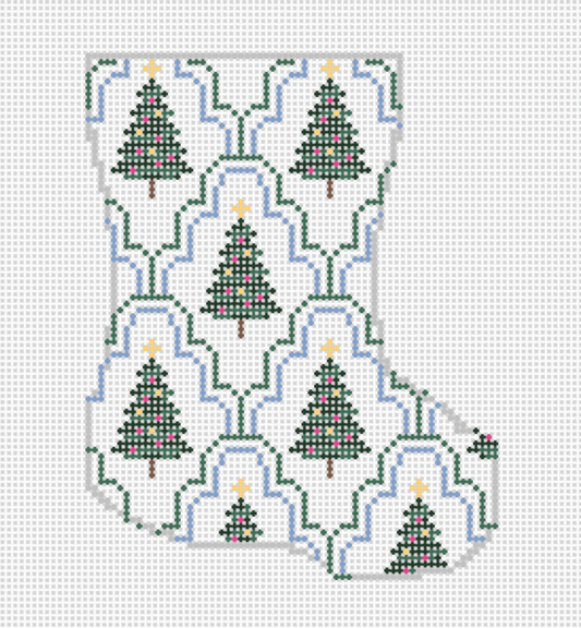 PREORDER: SCALLOP CHRISTMAS TREE MINI STOCKING