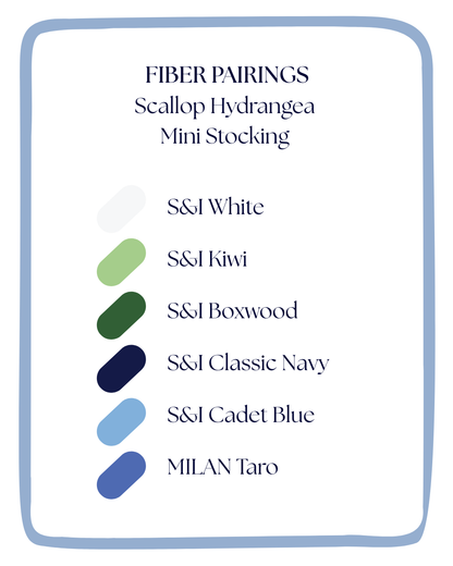 SCALLOP HYDRANGEA MINI STOCKING